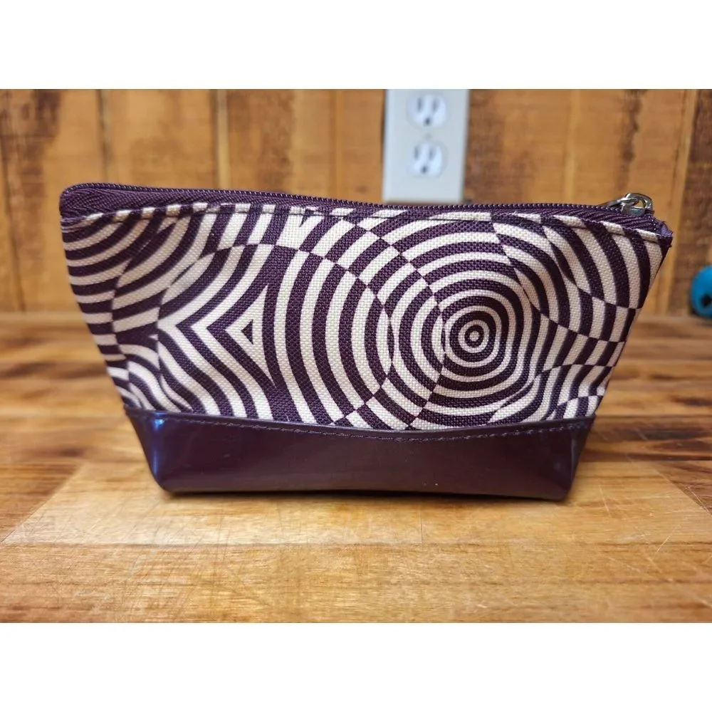 Estée‎ Lauder Purple Tan Zipper Makeup Cosmetic Travel Bag